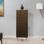 Hanah Home Filinta-220 Zapatero Roble Sonoma, 135x50x38cm, Tablero de Partículas Melamina con Patas de Carpe y Asas de Metal y Cuerda